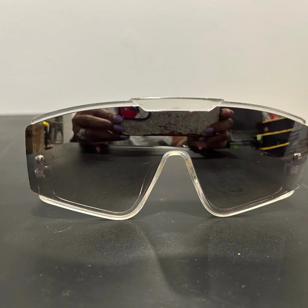 Stylish Black and Silver Wearable Tech Glasses